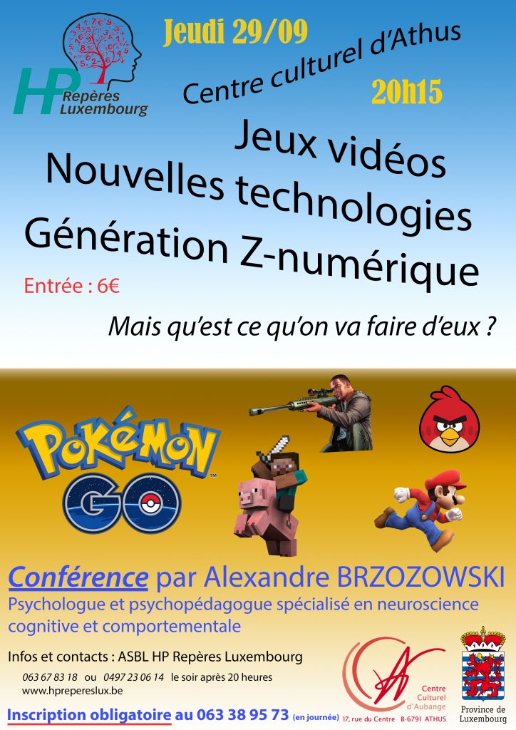 affiche conférence jeux vidéos